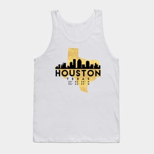 Houston Texas Skyline Map Art Tank Top